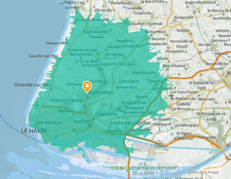 carte zone intervention
