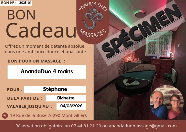 Bon Cadeau AnandaDuo Massage